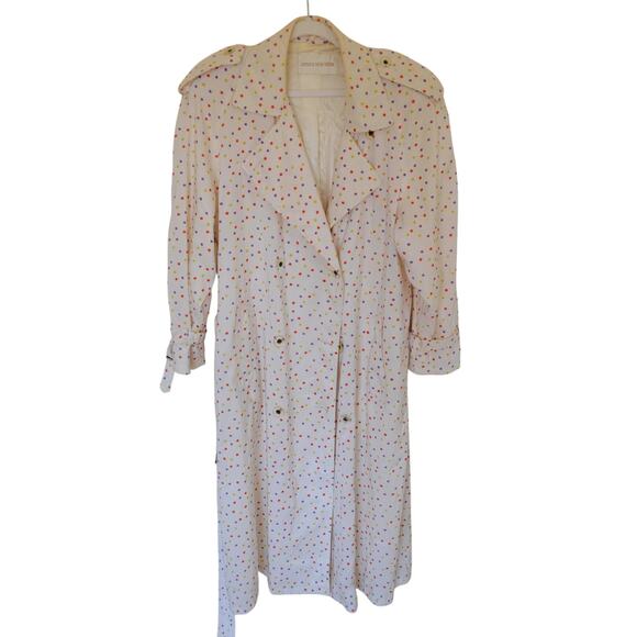 Vintage Polka Dot Trench Coat - Picture 3 of 6